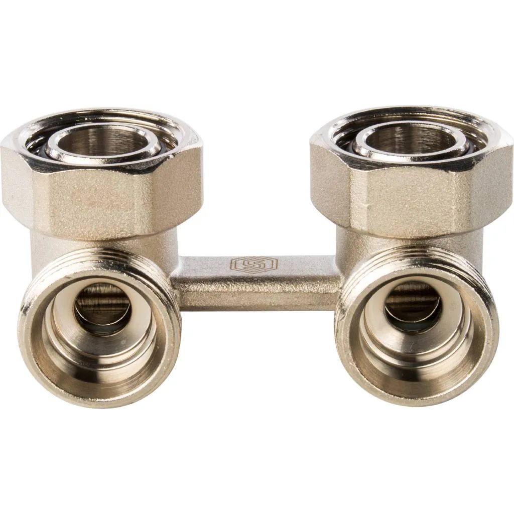 Узел нижнего подключения радиатора STOUT для двухтрубной системы, угловой  3/4, SVH-0004-000020