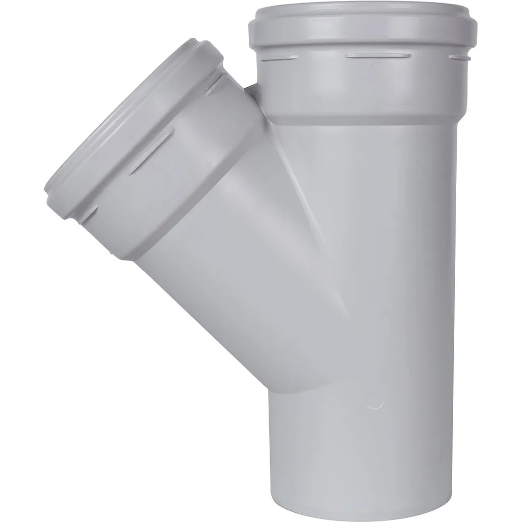 Тройник канализационный бесшумный STOUT D 110 x 110 / 45°