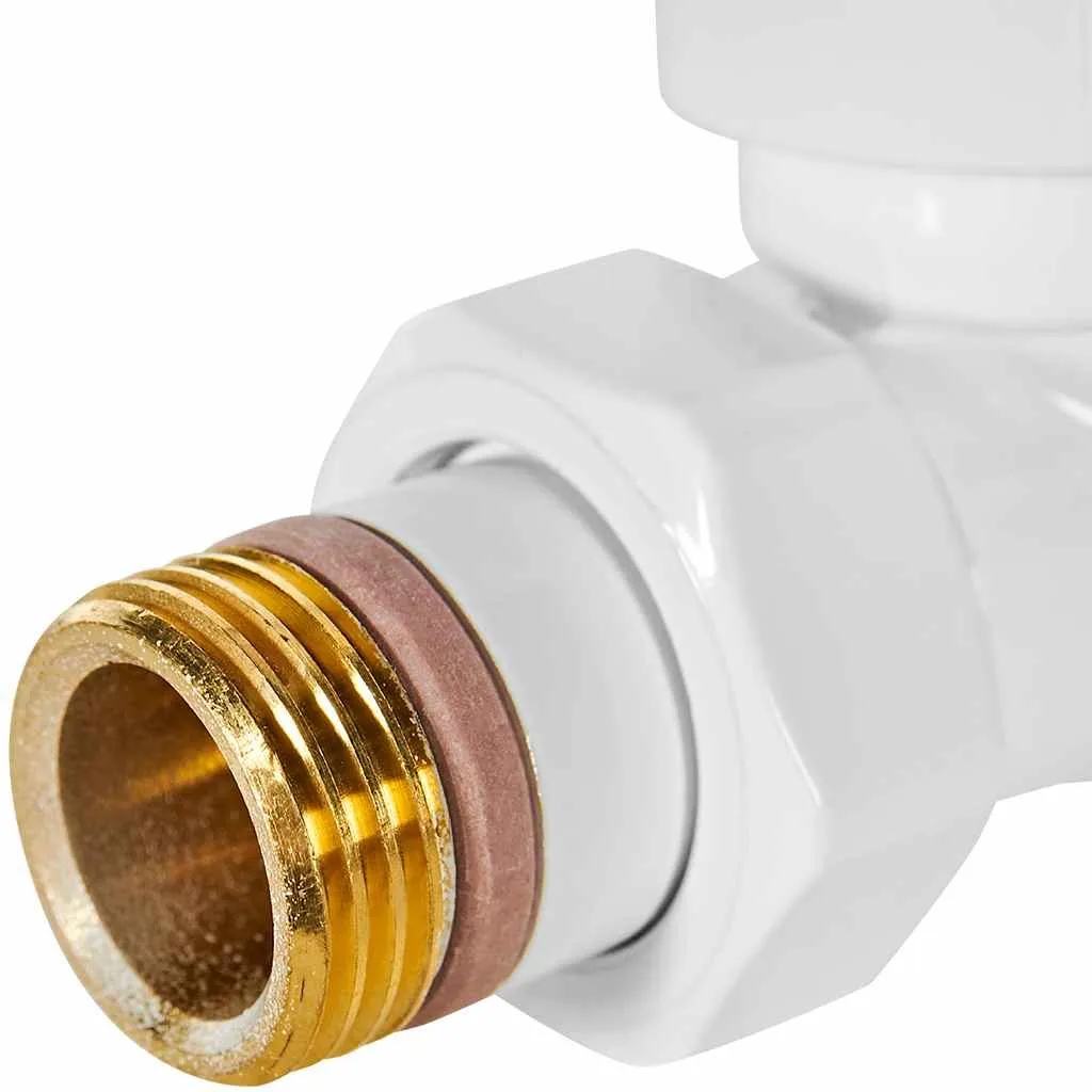 Комплект клапанов термостатических STOUT Design белый, прямой 1/2