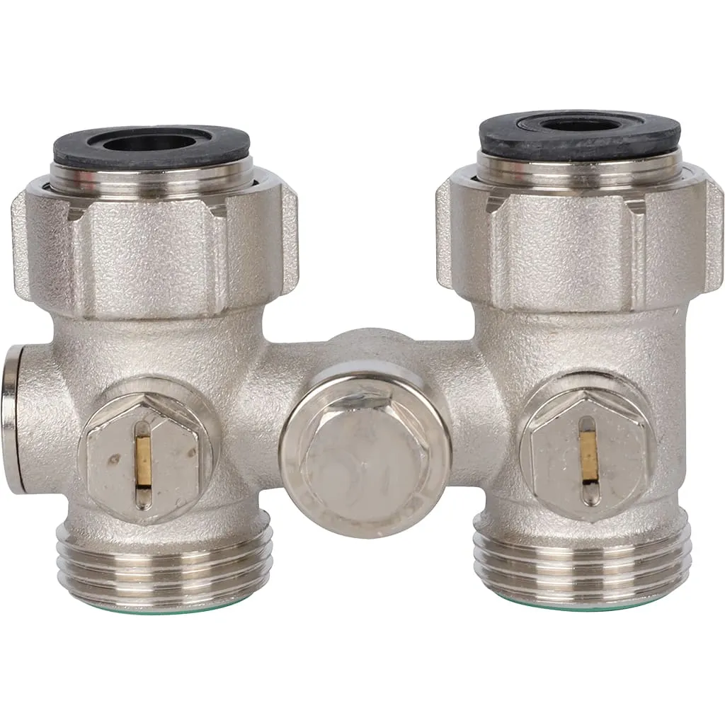 Узел нижнего подключения для однотрубных систем Meibes Тип D2/50 прямой c байпасом 3/4 BPx3/4 HP