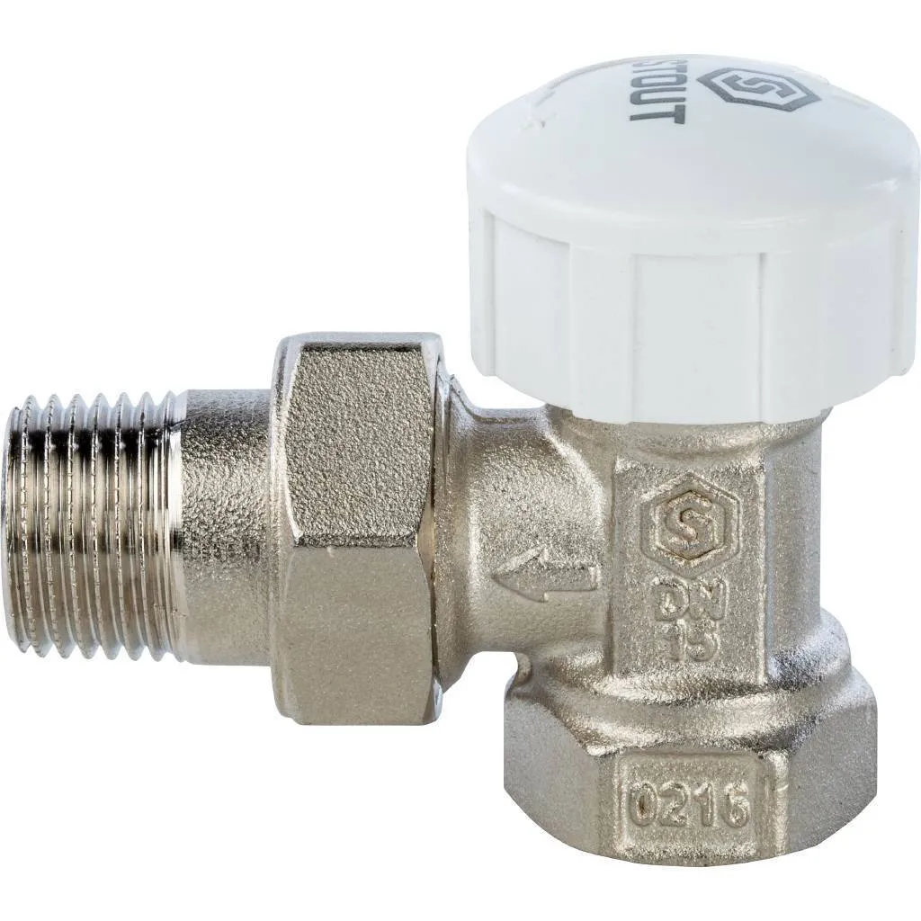 Клапан термостатический STOUT угловой 1/2, SVT-0002-000015