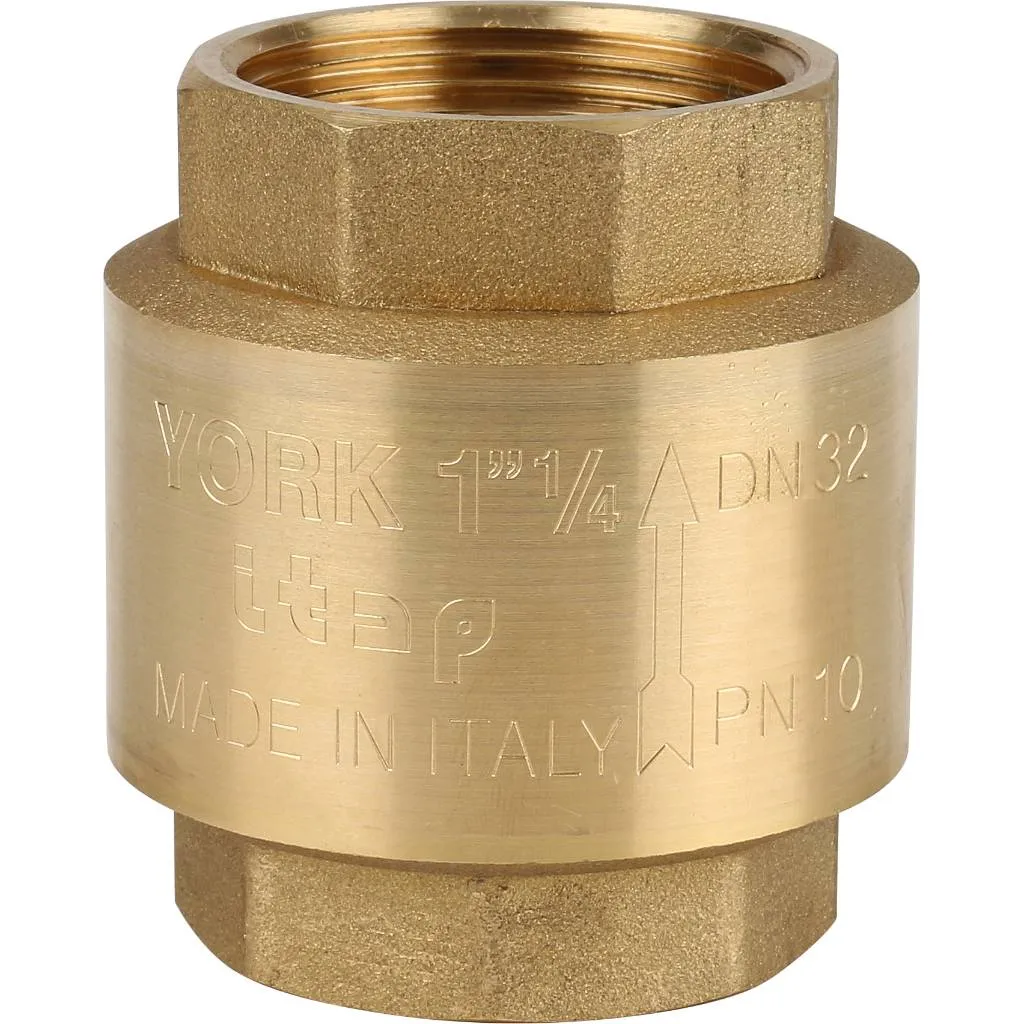 Клапан обратный пружинный муфтовый Itap YORK 103 1 1/4 с пластиковым седлом