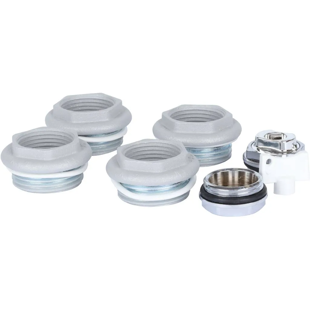 011048 08 Global KIT 3/4 Присоединительный набор для радиатора (цвет cod.08 grigio argento opaco metallizzato 2676 (серый))