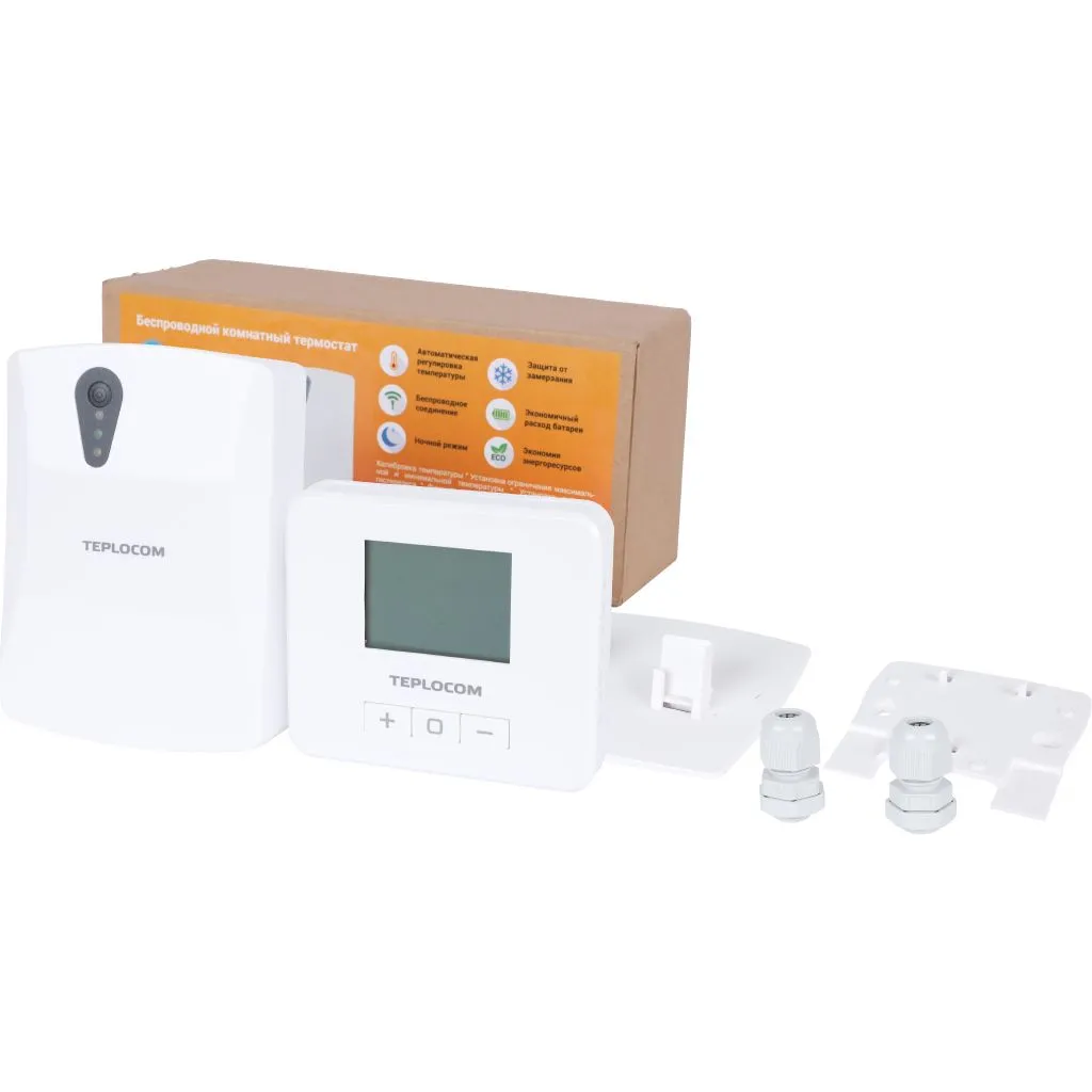 Термостат комнатный Teplocom TS-2AA/3A-RF, беспроводной, реле 250В, 3А