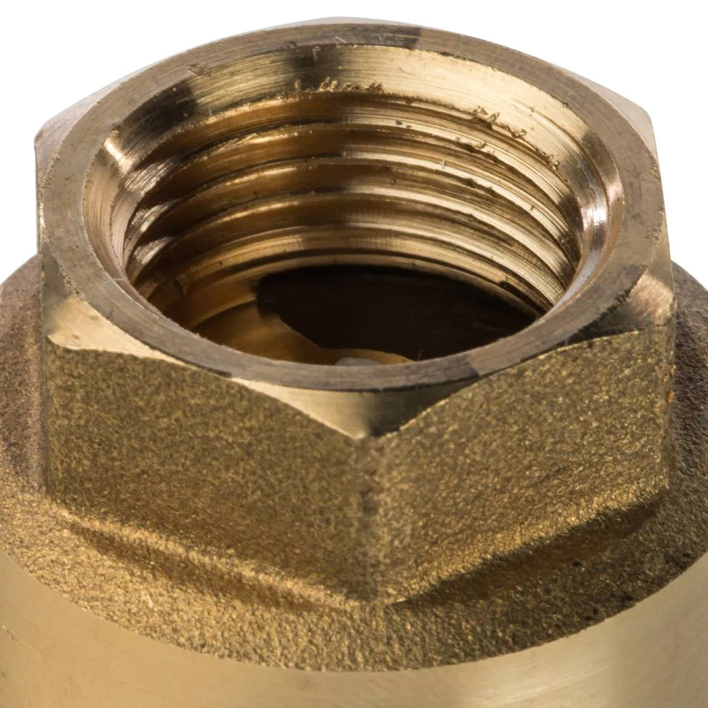 Клапан обратный пружинный муфтовый STOUT 1/2 с пластиковым седлом