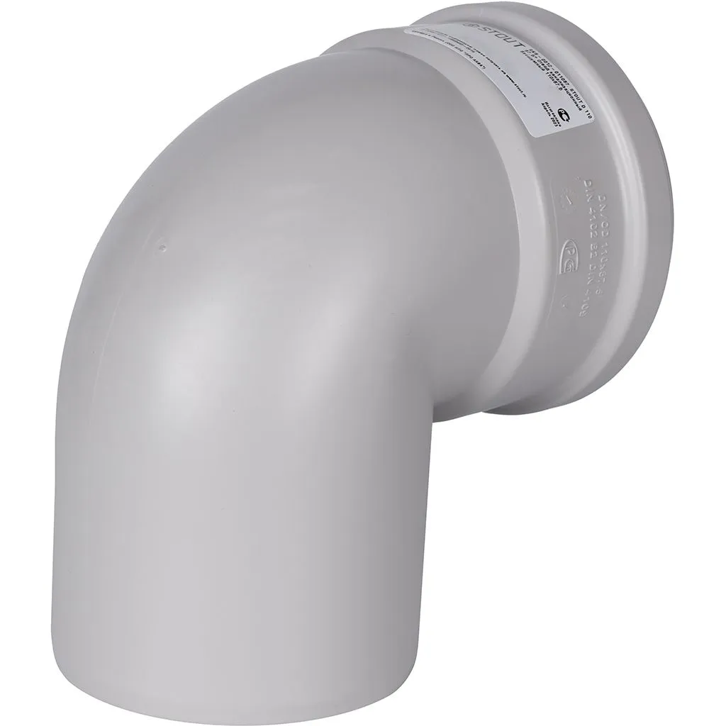 Отвод канализационный бесшумный STOUT D 110 х 87,5°