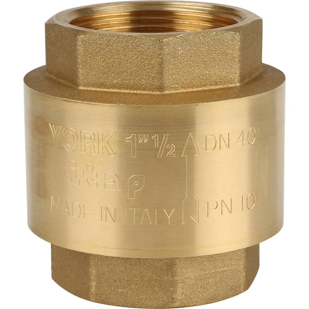 Клапан обратный пружинный муфтовый Itap YORK 103 1 1/2 с пластиковым седлом