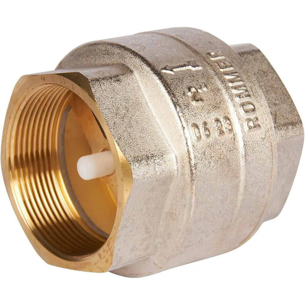 Клапан обратный пружинный муфтовый с пластиковым седлом ROMMER 2