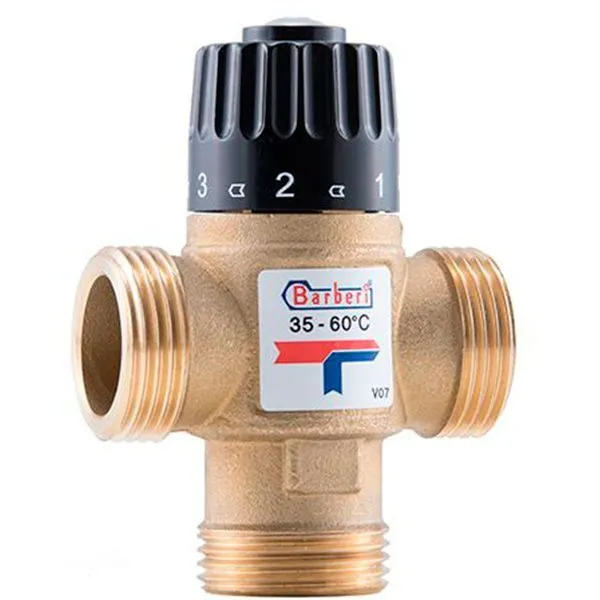 3-ходовой термостатический клапан BARBERI НР 1 30-65 гр. цельсия KV 3,5 11