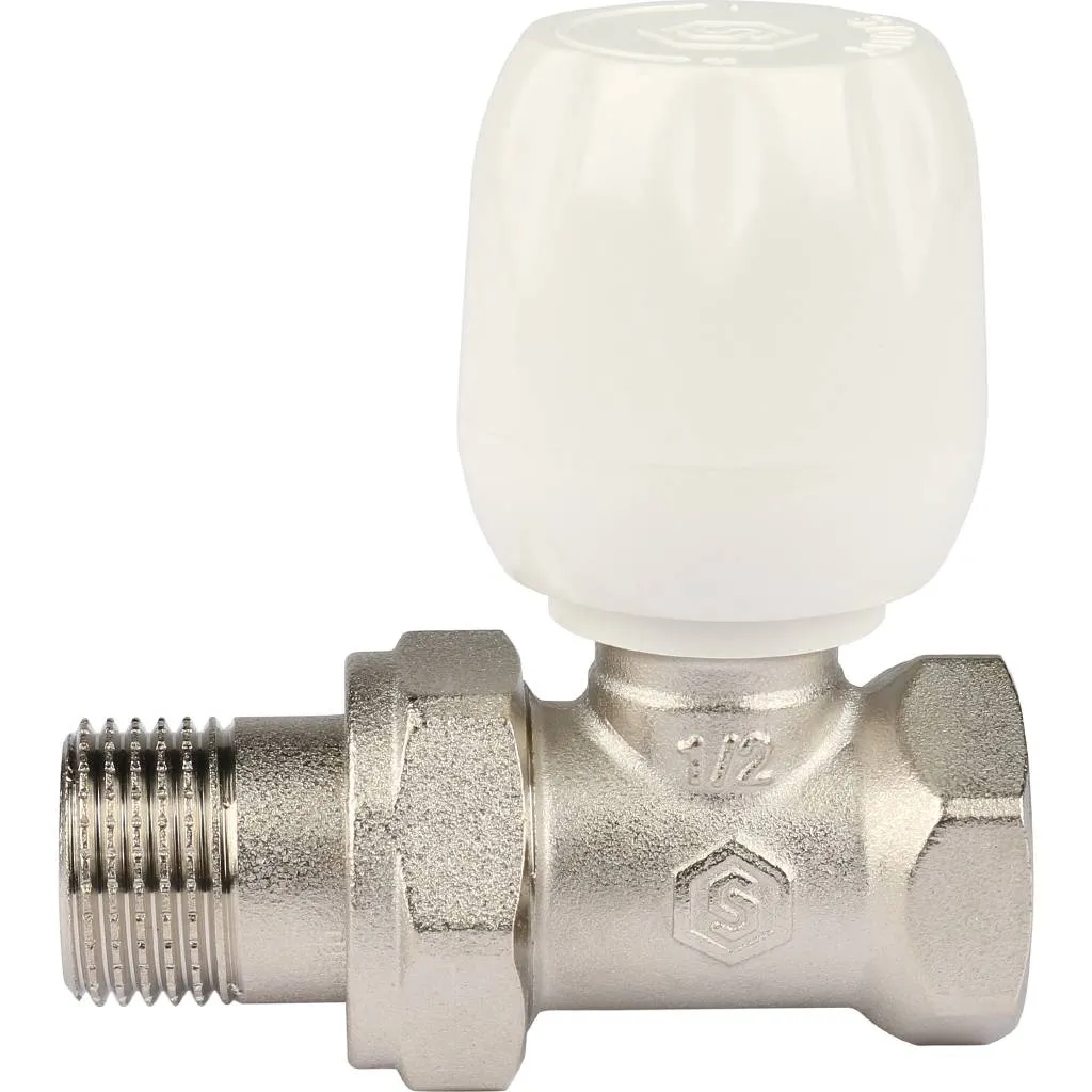 Клапан ручной терморегулирующий STOUT SVRs с неподъемным шпинделем, прямой 1/2