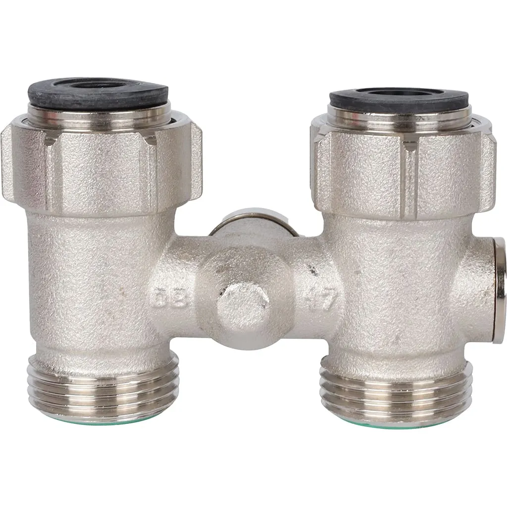 Узел нижнего подключения для однотрубных систем Meibes Тип D2/50 прямой c байпасом 3/4 BPx3/4 HP