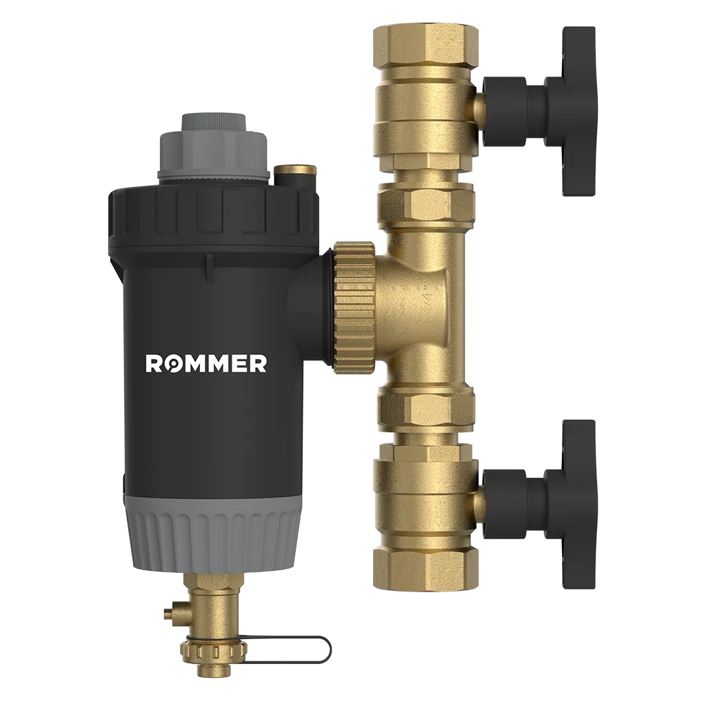 Магнитный сепаратор шлама ROMMER RFW-0081-002932 с щетками поворотный, ВР 1 1/4  корпус- композит
