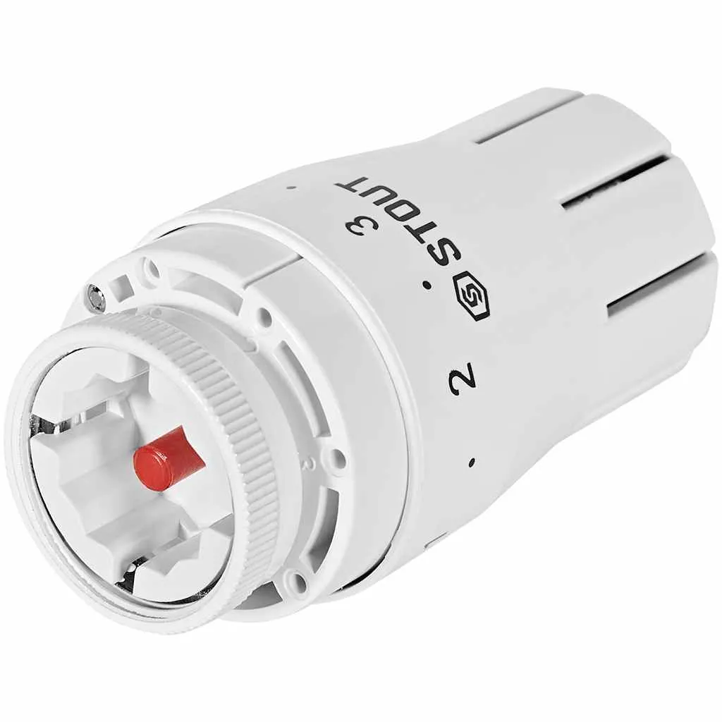 Головка термостатическая STOUT Design белая, жидкостная M30x1,5