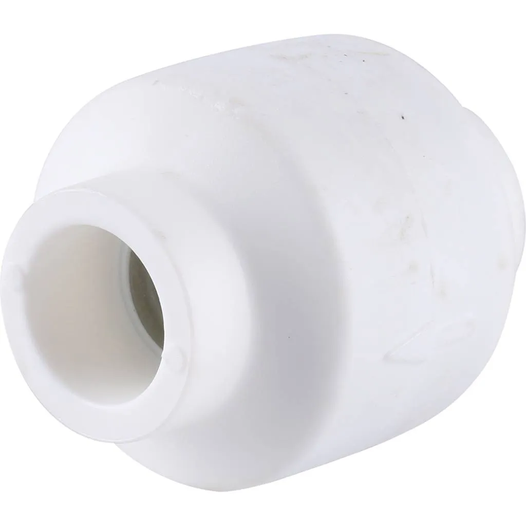 Обратный клапан Kalde d=20 для полипропиленовых труб под сварку (цвет белый)
