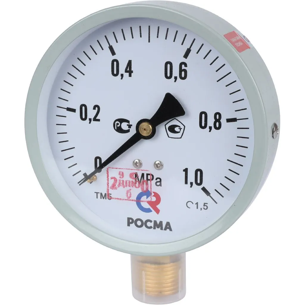 Манометр стандартный РОСМА 100 мм 150 градусов 1/2 давление 1 MРа ТМ-510P