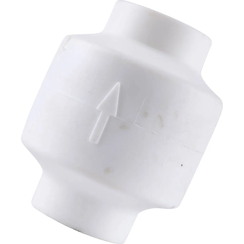 Обратный клапан Kalde d=20 для полипропиленовых труб под сварку (цвет белый)