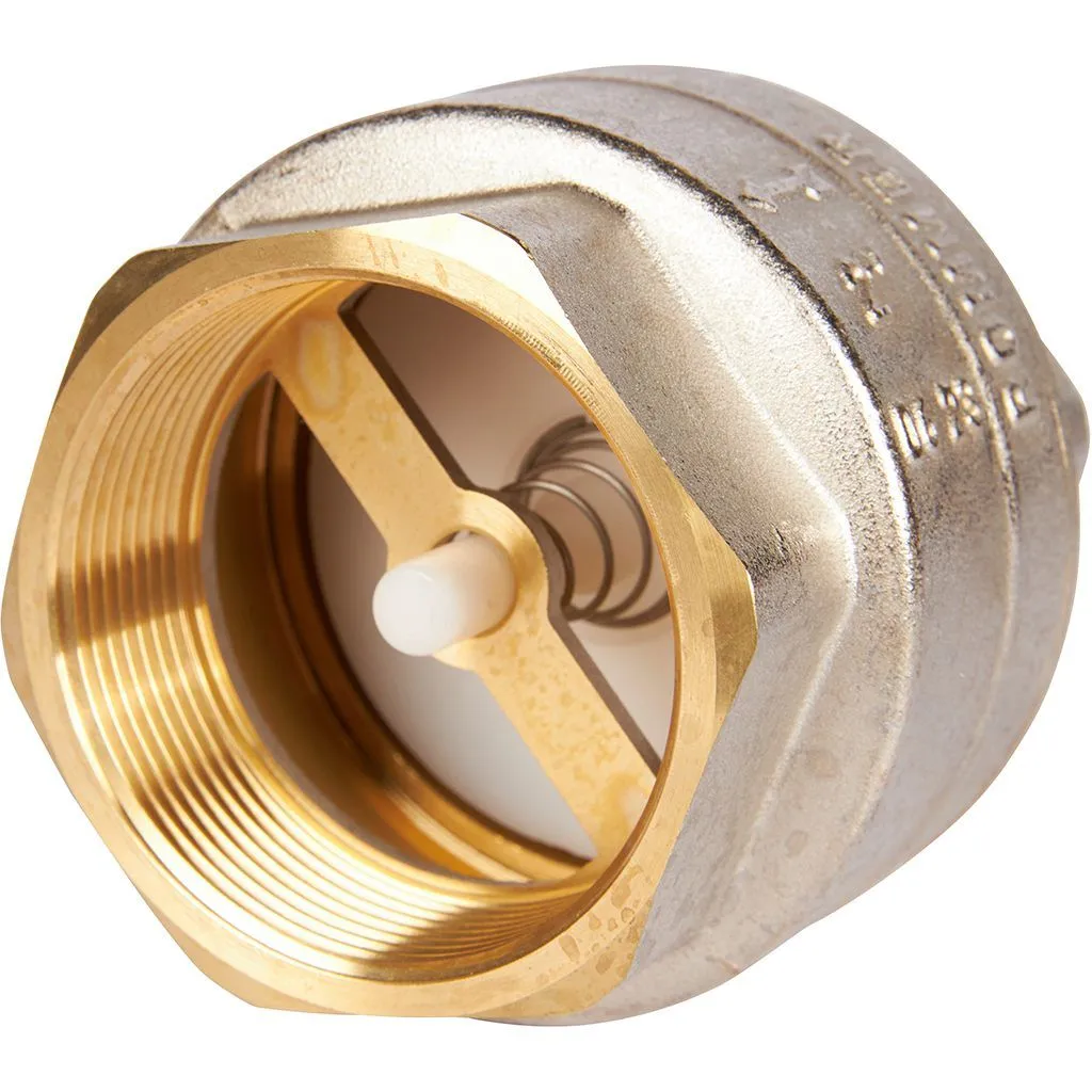 Клапан обратный пружинный муфтовый с пластиковым седлом ROMMER 2