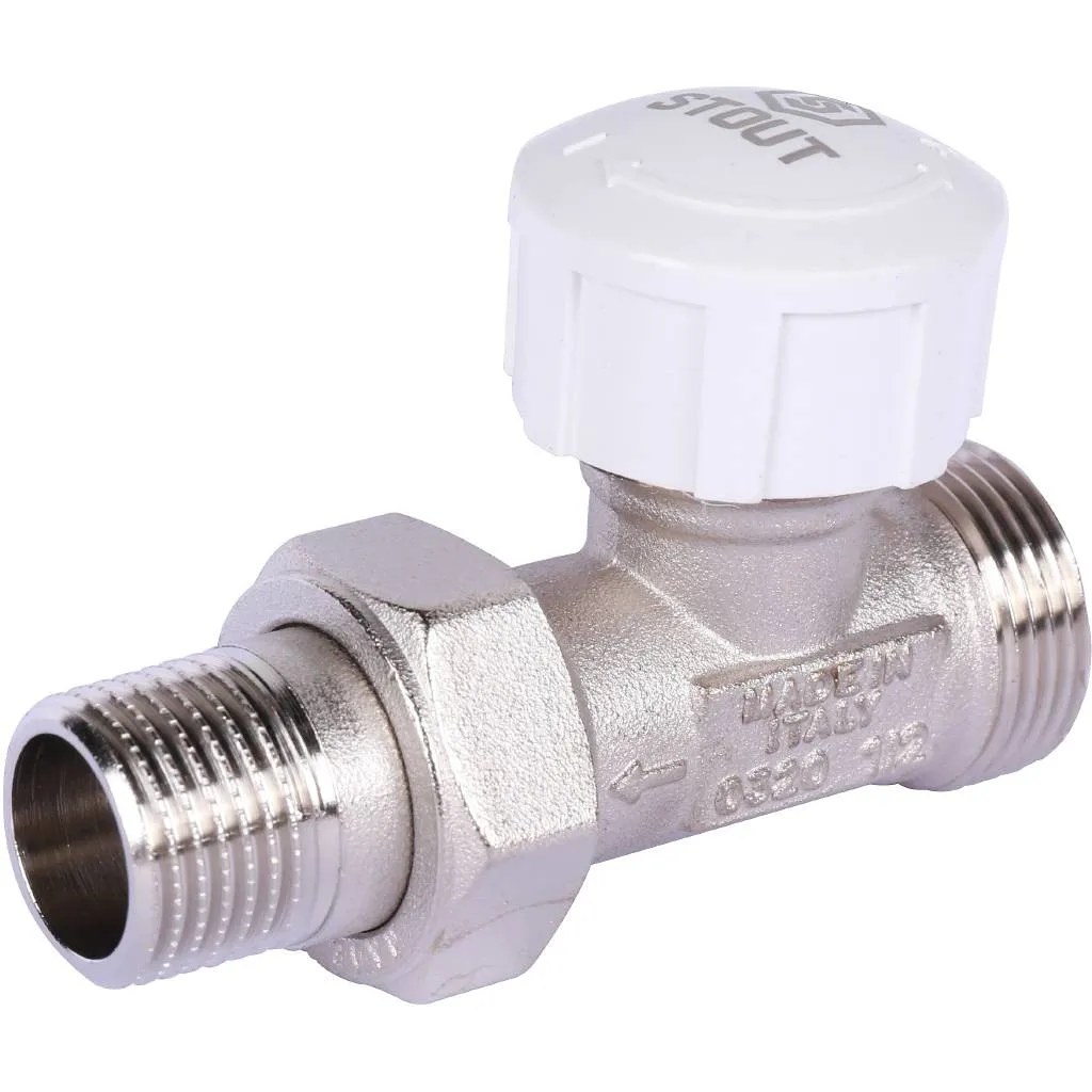 Клапан термостатический прямой STOUT 1/2 х 3/4 ЕК