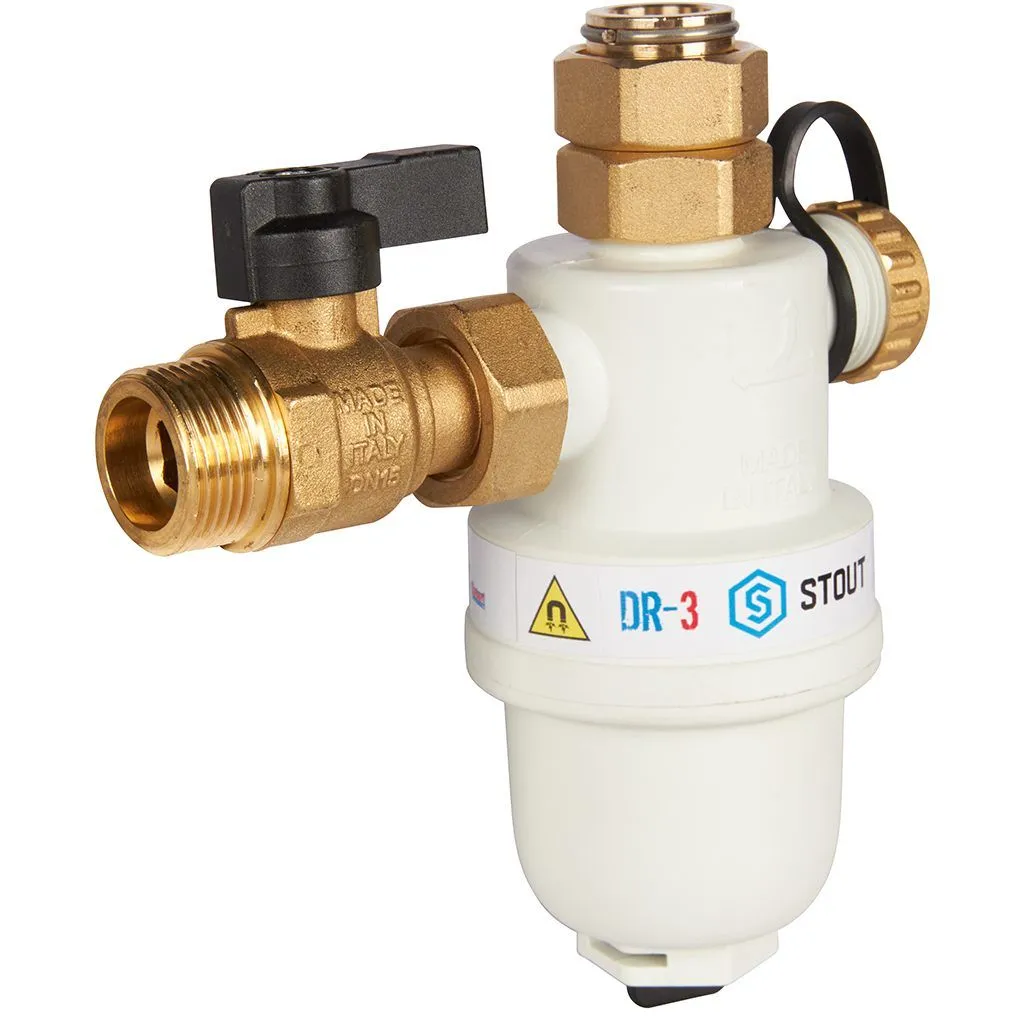 Фильтр -шламоотделитель с магнитом для настенных котлов STOUT G 3/4M-G 3/4RN-G 3/4M,