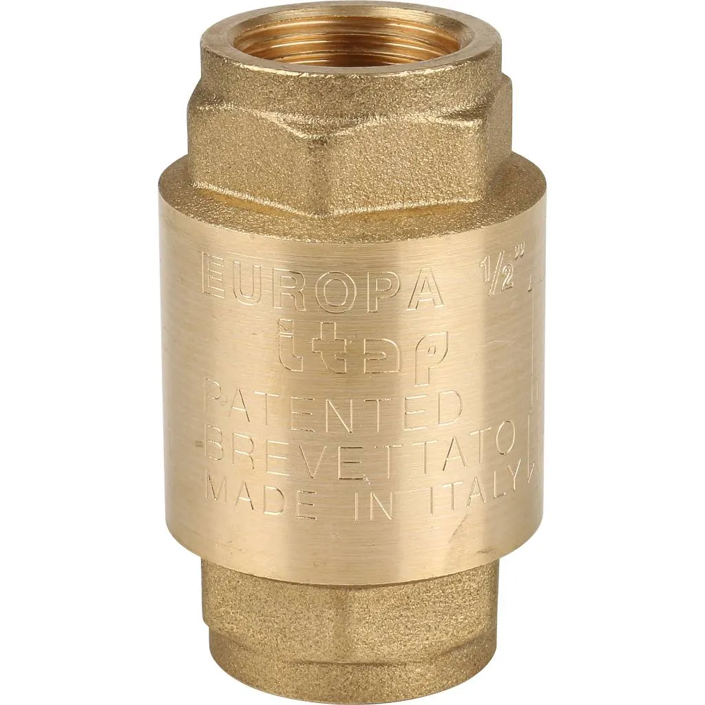 Клапан обратный пружинный муфтовый Itap EUROPA 100 1/2 с металлическим седлом