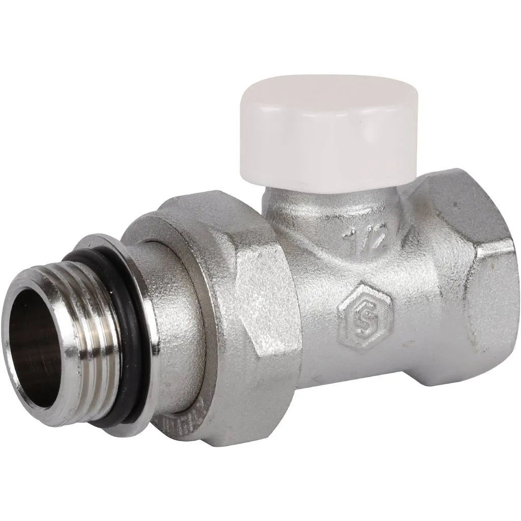 Клапан запорно-балансировочный прямой STOUT SVL 1/2 (с дополнительным уплотнением)