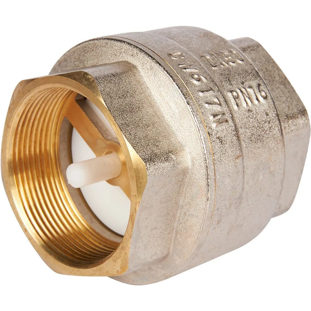 Клапан обратный пружинный муфтовый с пластиковым седлом ROMMER 2