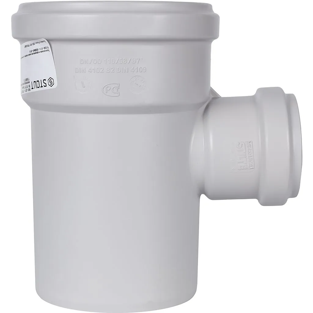 Тройник канализационный бесшумный STOUT D 110 x 58 / 87,5°