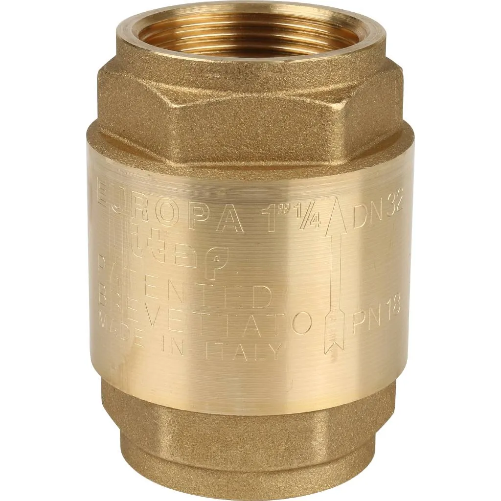 Клапан обратный пружинный муфтовый Itap EUROPA 100 1 1/4 с металлическим седлом