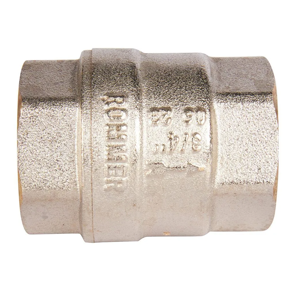 Клапан обратный пружинный муфтовый с пластиковым седлом ROMMER 3/4