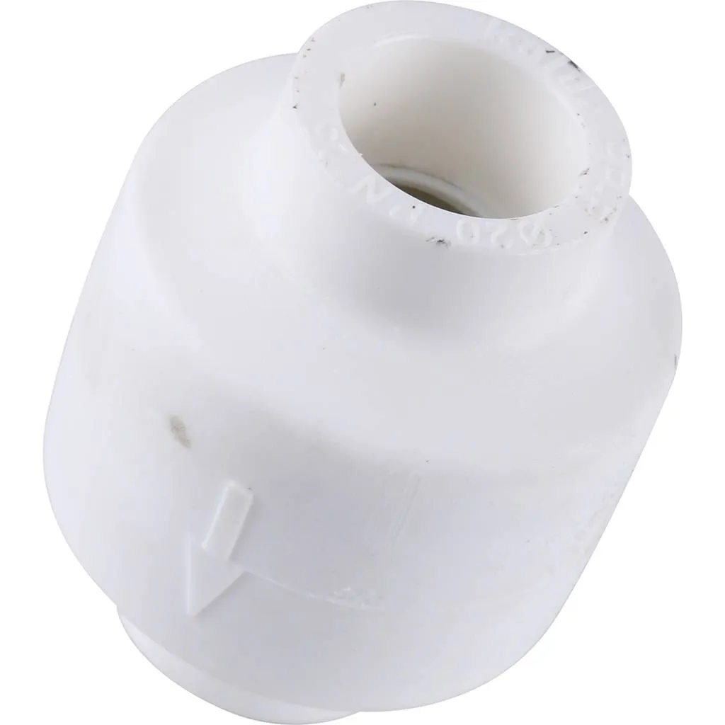 Обратный клапан Kalde d=20 для полипропиленовых труб под сварку (цвет белый)