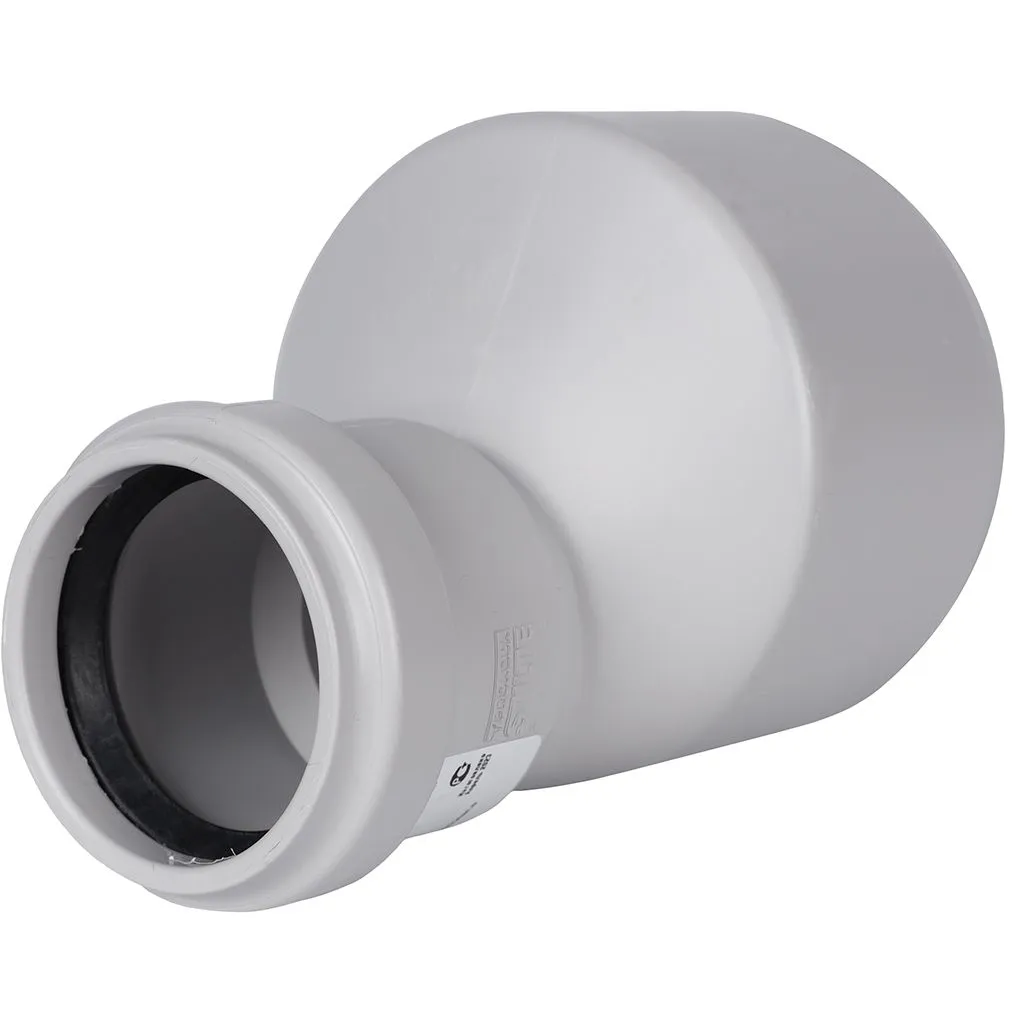 Переход эксцентрический канализационный бесшумный STOUT D 110 х 58