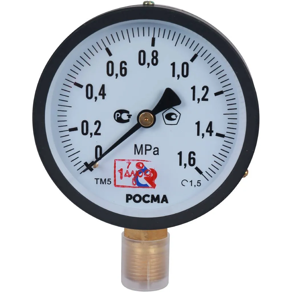 РОСМА Манометр стандартный 100 мм 150 градусов 1/2 давление 1.6 МРа ТМ-510Р 00000006833