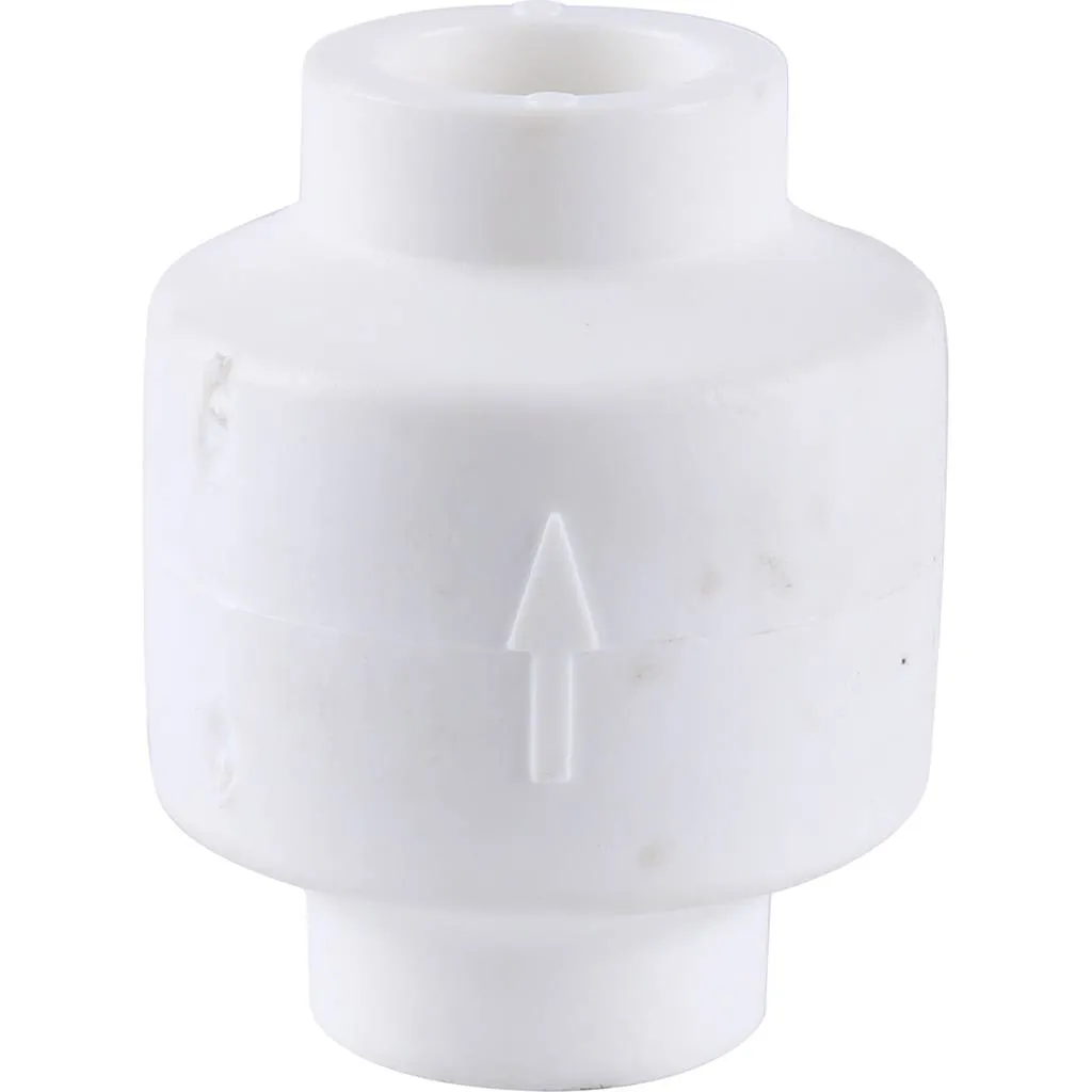 Обратный клапан Kalde d=20 для полипропиленовых труб под сварку (цвет белый)