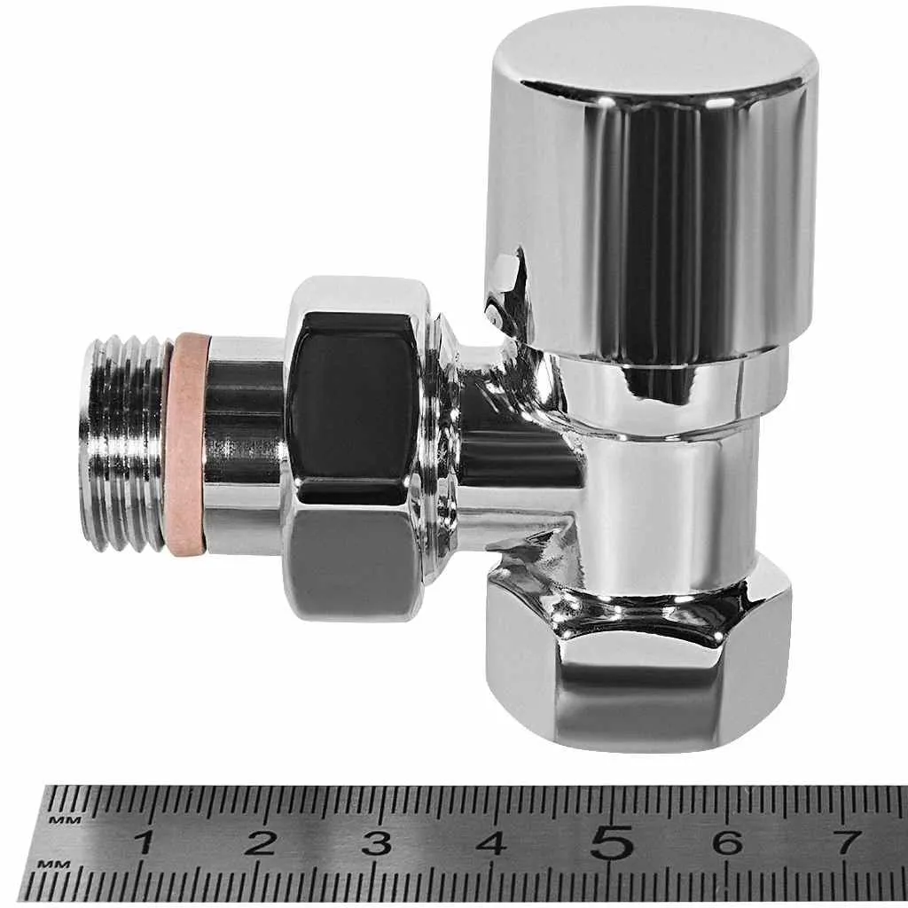 Клапан запорно-балансировочный STOUT Design хром, угловой 1/2