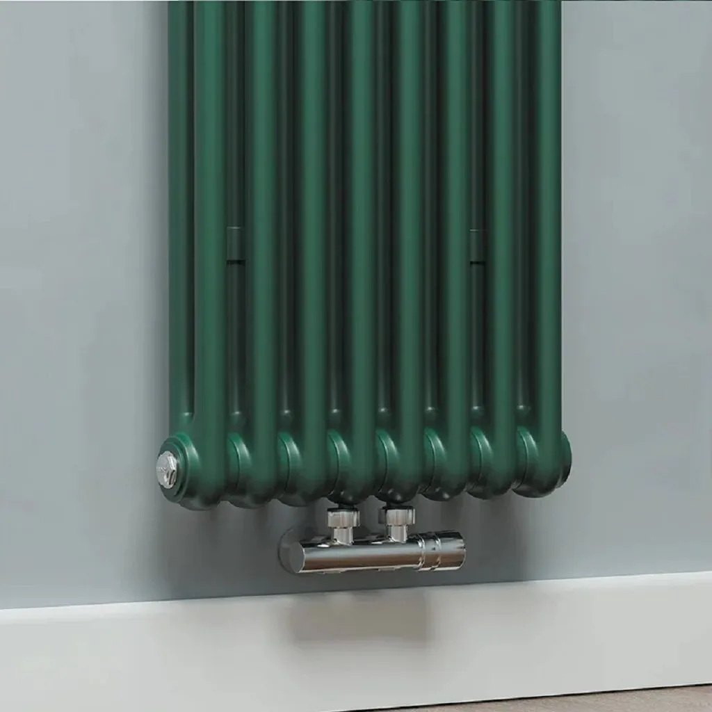 Угловая гарнитура с термостатическим управлением RIFAR для подключения радиаторов (хром) М30х1,5