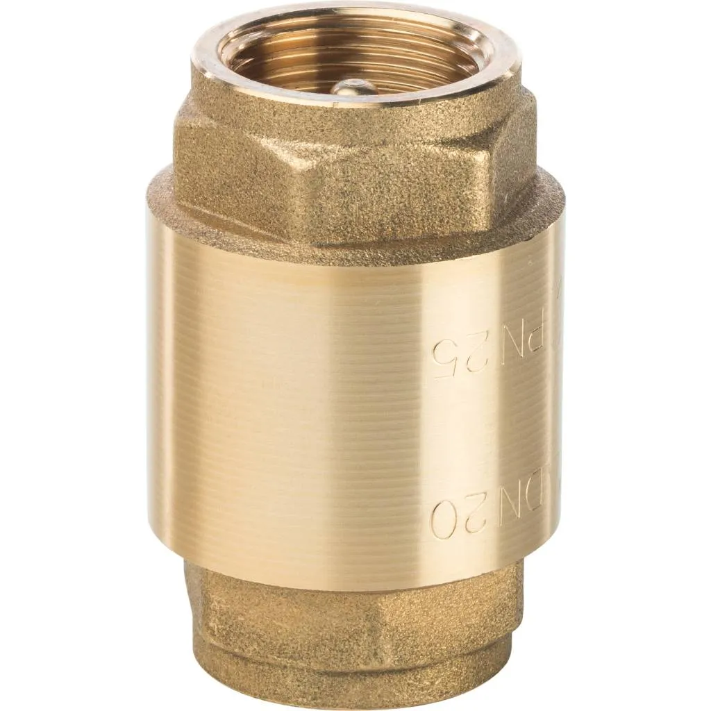 Клапан обратный пружинный муфтовый STOUT 3/4 с металлическим седлом