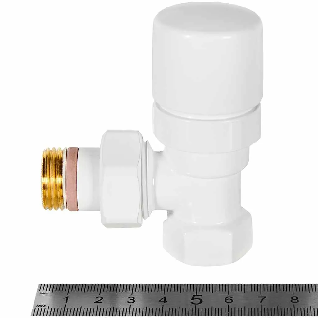 Клапан термостатический STOUT Design белый, угловой 1/2