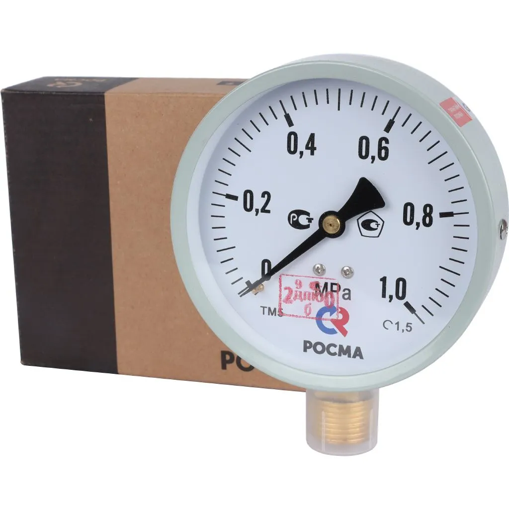 Манометр стандартный РОСМА 100 мм 150 градусов 1/2 давление 1 MРа ТМ-510P