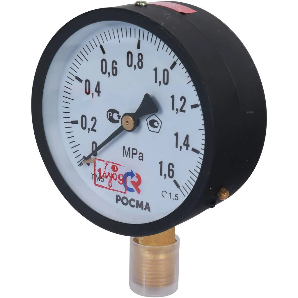 РОСМА Манометр стандартный 100 мм 150 градусов 1/2 давление 1.6 МРа ТМ-510Р 00000006833