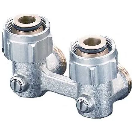 Запорно-присоединительный (ZB) узел OVENTROP Multiflex F угловой, для двухтрубных систем с НГ