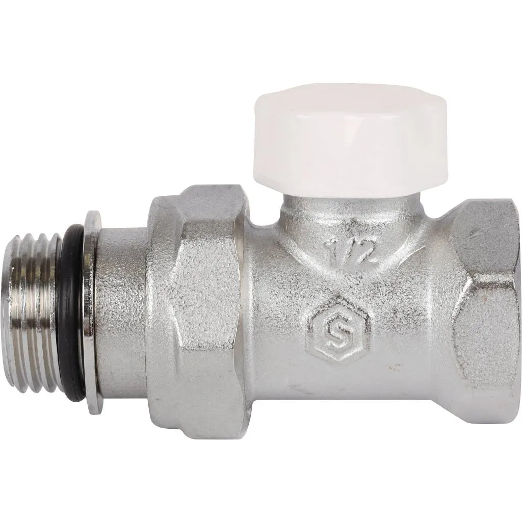 Клапан запорно-балансировочный прямой STOUT SVL 1/2 (с дополнительным уплотнением)