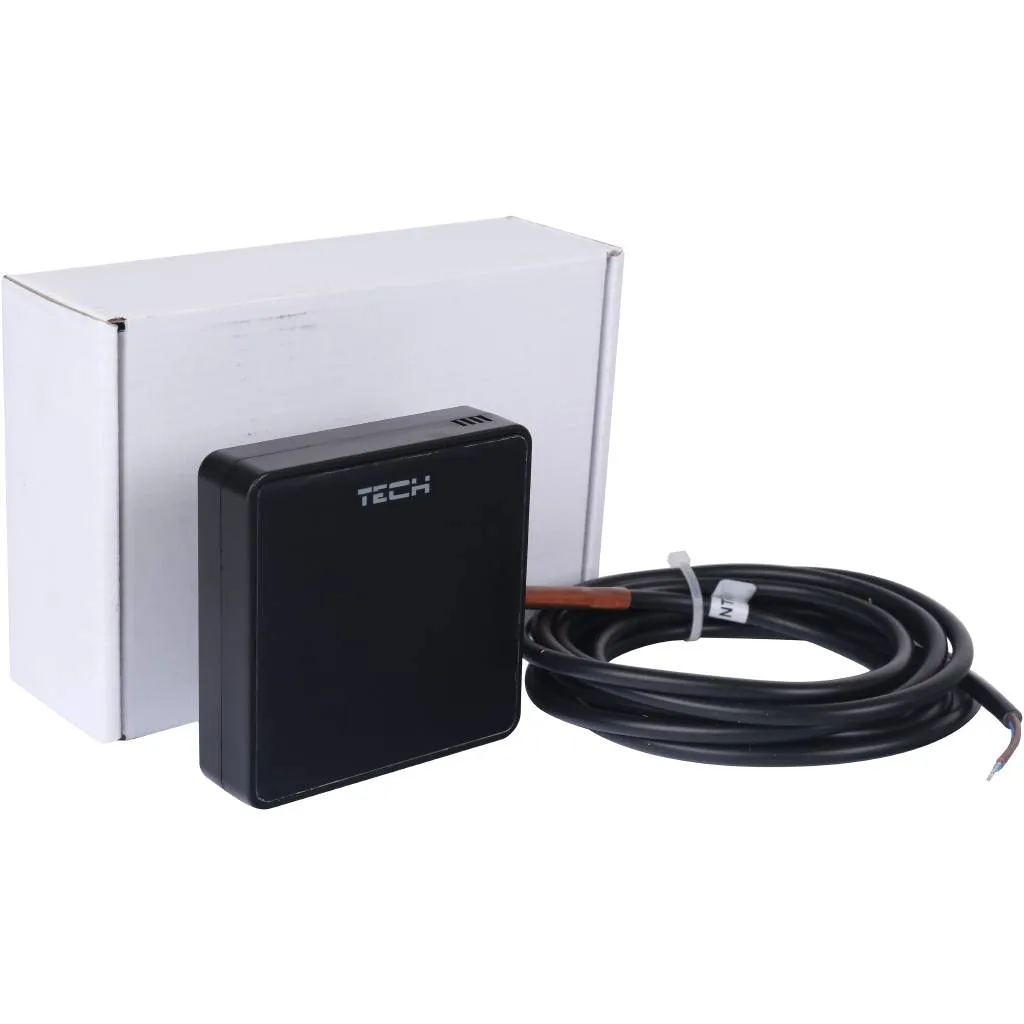 Беспроводной комнатный датчик температуры, черный TECH C-8 f