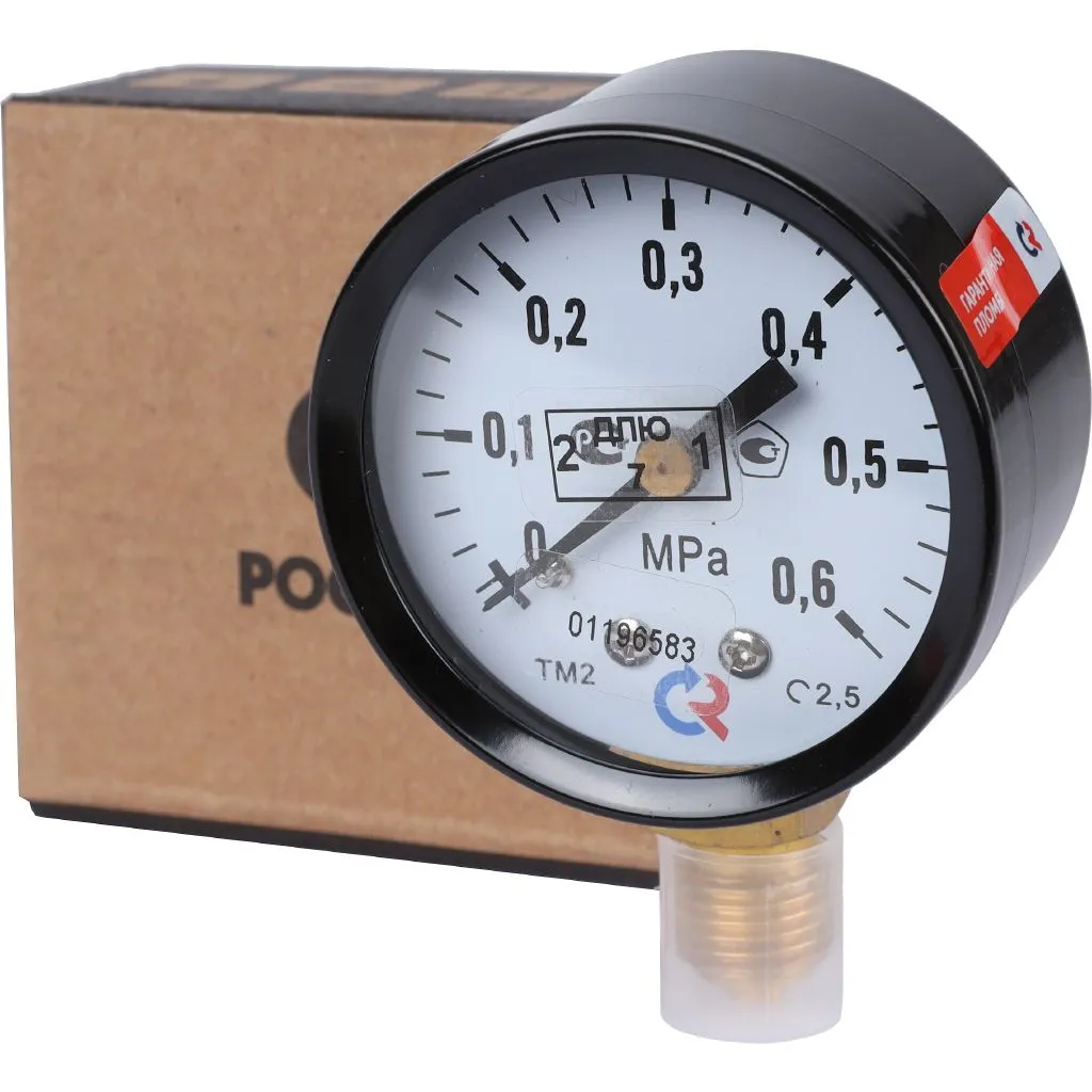 Манометр общетехнический РОСМА 50 мм 150 градусов 1/4 давление 0.6 МРа радиальное присоединение ТМ-210Р