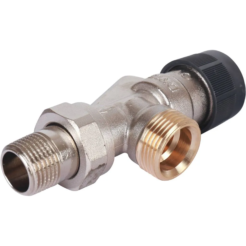 Вентиль OVENTROP серия A, термостатический, осевой, DN-15, 3/4, 1/2, Н ЕК-Н, PN, бар-10, T°C -от +2 до +120, латунь, никелированный