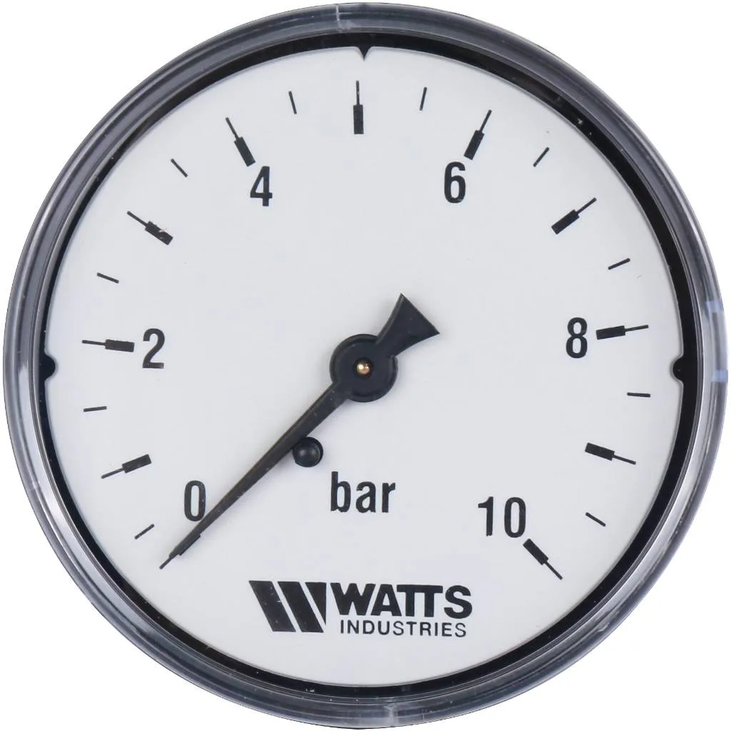 Манометр аксиальный WATTS нр 63 мм 1/4 давление 10 бар