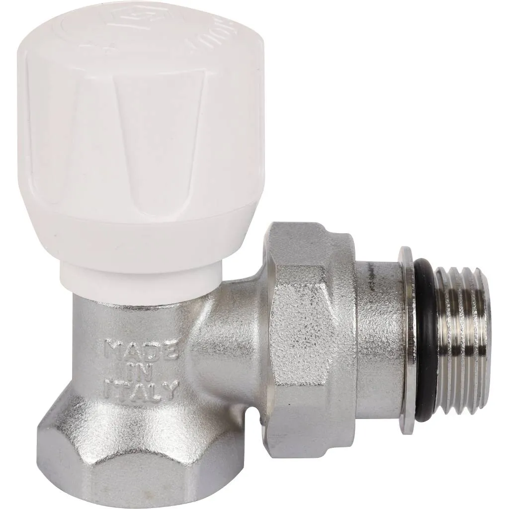 Клапан ручной терморегулирующий угловой STOUT SVR 1/2 (с дополнительным уплотнением)
