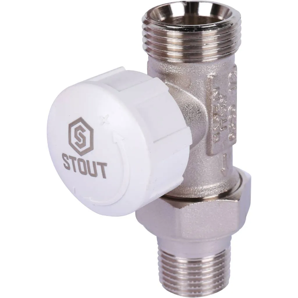 Клапан термостатический прямой STOUT 1/2 х 3/4 ЕК