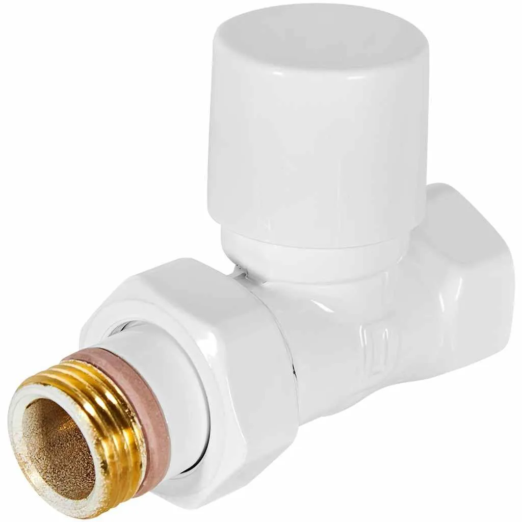 Клапан запорно-балансировочный STOUT Design белый, прямой 1/2