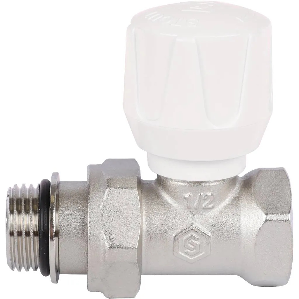 Клапан ручной терморегулирующий прямой STOUT SVR 1/2 (с дополнительным уплотнением)