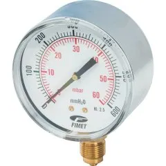 Манометр газовый WATTS 80 мм 3/8 давление 60 мбар